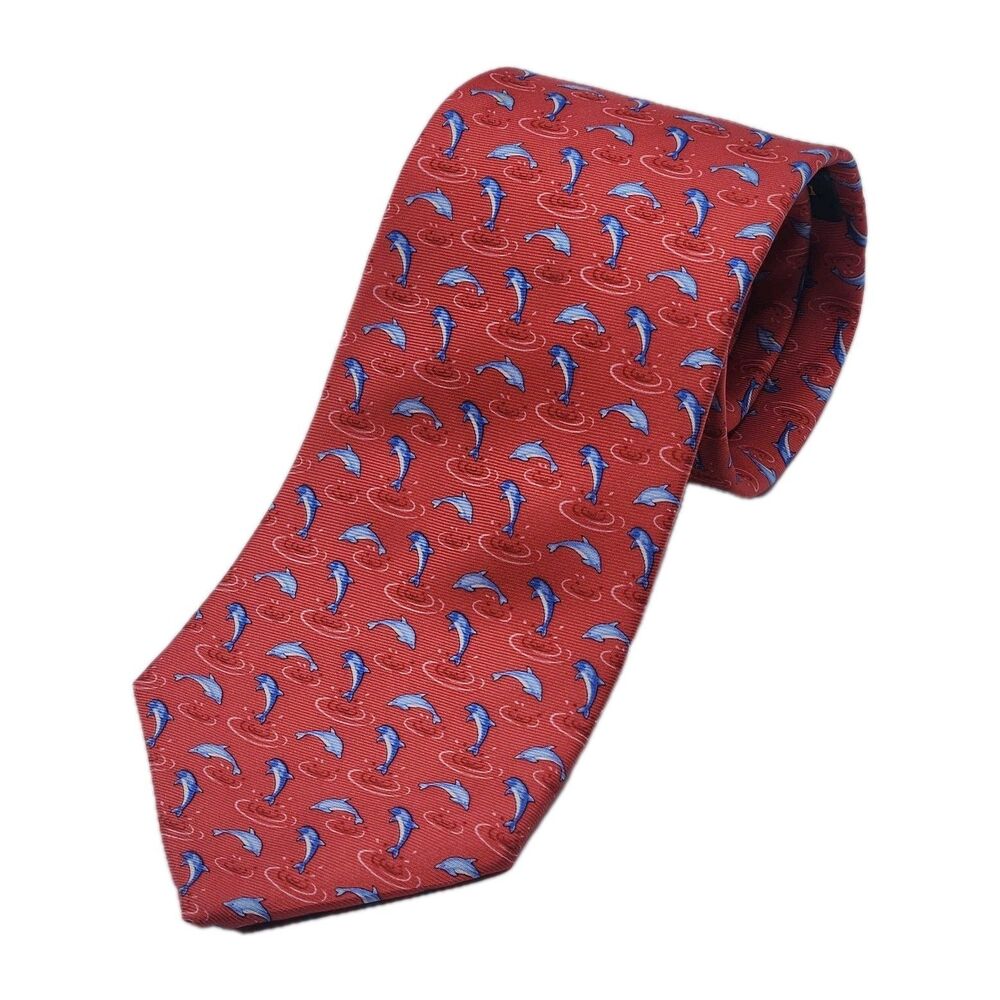 Tommy Hilfiger Mens Dolphins Formal Tie